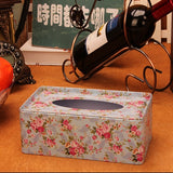 European iron holder tissue box